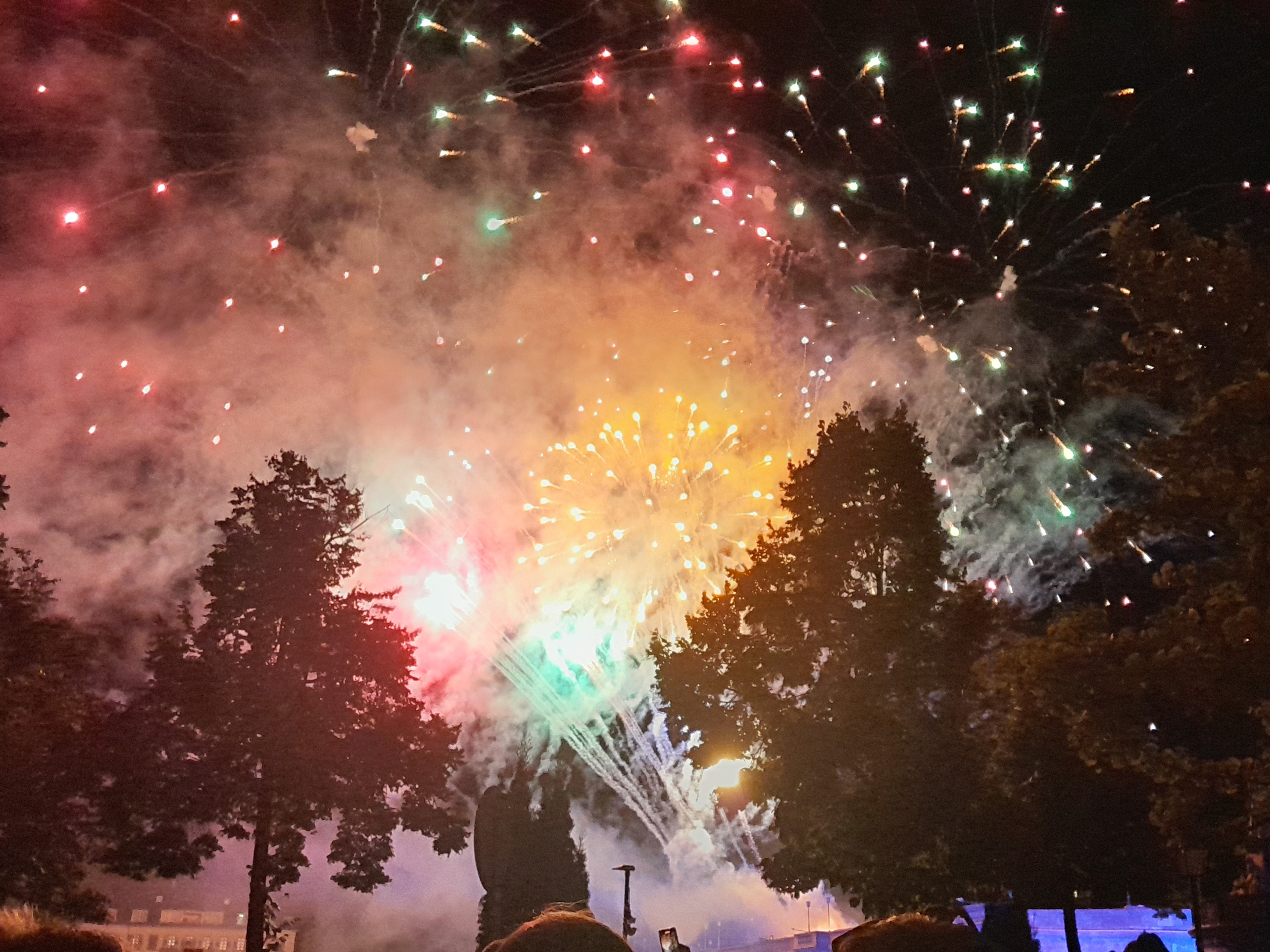 Feuerwerk bei der Heidelberger Schlossbeleuchtung